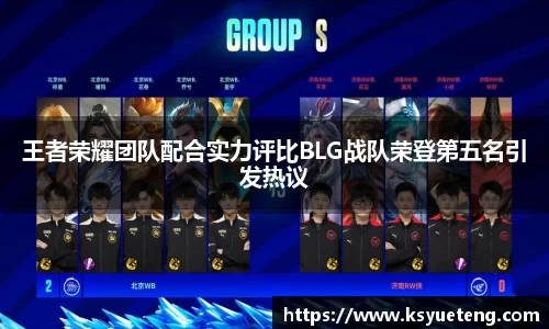 王者荣耀团队配合实力评比BLG战队荣登第五名引发热议
